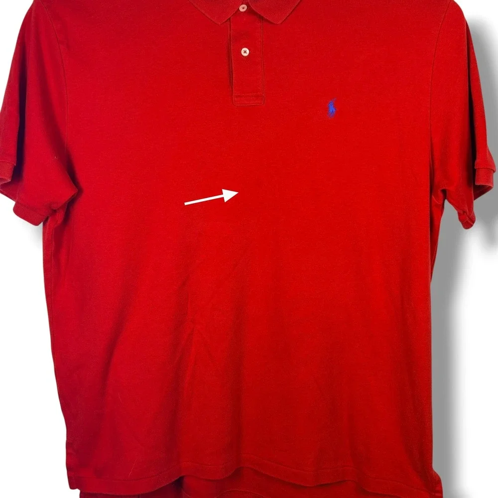 Vintage Polo Ralph Lauren Polo Men XXL Red Classic Soft Cotton Shirt Pony Preppy